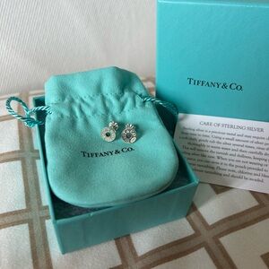 Tiffany & Co. 1837 Circle Round Sterling Silver Earrings Studs